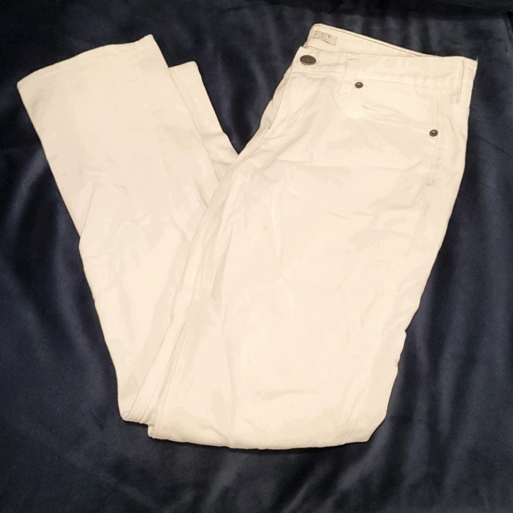 White J. Crew straight leg jeans with stretch